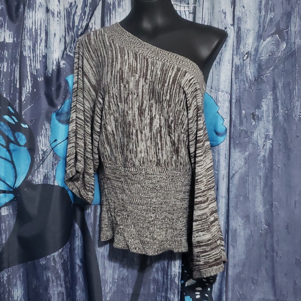 Gray dolman/off shoulder sweater sz L